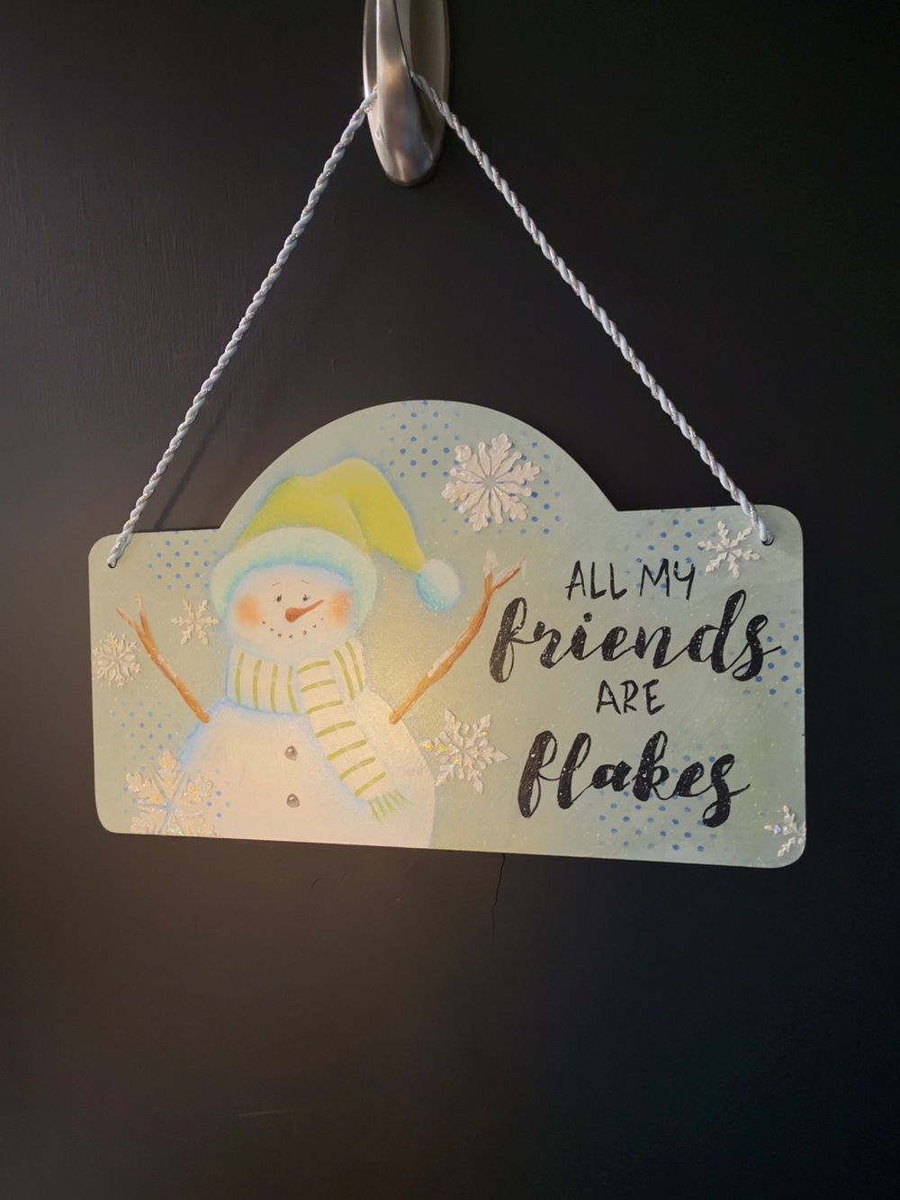 Spring Welcome/Snowman Hanging Sign - Picture 3 of 4